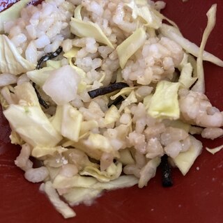 塩昆布で玄米中華チャーハン！